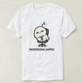 Camiseta Dorminhoco Profissional - Personagem Cansado Fofo