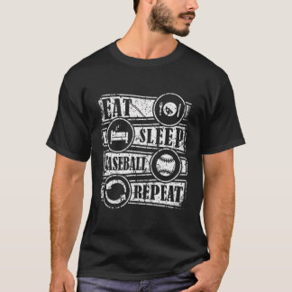 Camiseta Dormir Baseball Repetir Distante