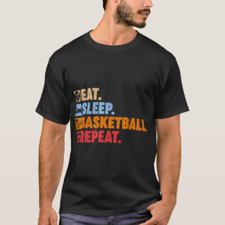 Camiseta Dormir Basquete Repete Adolescentes Meninas Menina