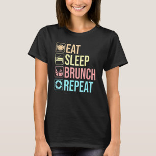 Camiseta Dormir Brunch Squad Repetir Almoço Do Café Da Manh