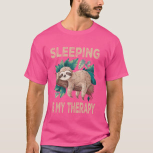 Camiseta Dormir É Minha Terapia Bonita Amante De Lama Engra