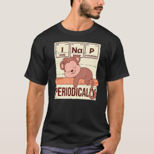 Camiseta Dormir Engraçado Mesa Periódica Pj Napping Mo