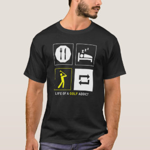 Camiseta Dormir Golfe Repete A Vida De Um Viciado Em Golfe