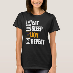 Camiseta Dormir Joy Repita Homens Mulheres Jovens Jovens