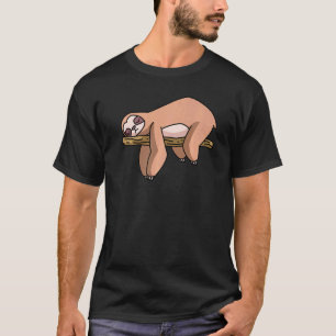 Camiseta Dormir Lama Em Uma Ramificação De Árvore Refrigeri