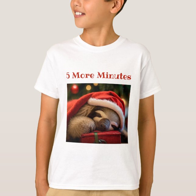Camiseta Dormir Lama Vestindo O Natal Engraçado (Frente)