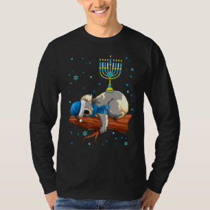 Camiseta Dormir Lita Menorah Hanukkah Chanukah Animal Je