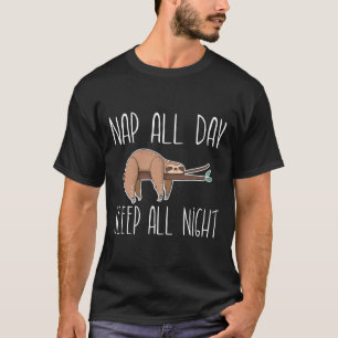 Camiseta Dormir O Dia Todo Dormindo A Noite Dormindo Com Pr