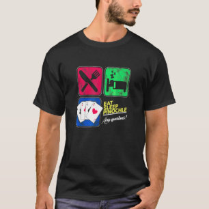 Camiseta Dormir Pinochle Jogadores Penochle Gambler Dice C