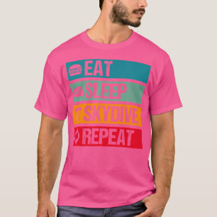 Camiseta Dormir Skydive Repetir Um Paraquedista Skydiver Sk