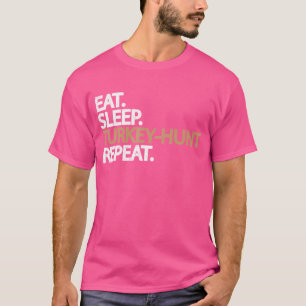 Camiseta Dormir, Turco Caça Repetidas Vezes Amantes De Caça