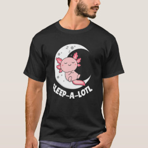 Camiseta Dormir Uma Lua Axolotl Animais Dormindo Relaxa Doc