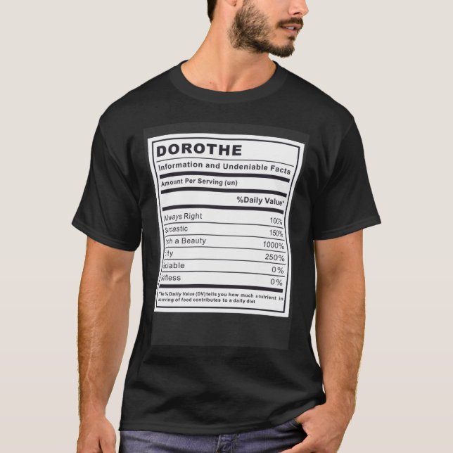 Camiseta Dorothe Information and Indenable Facts (Informaçõ (Frente)