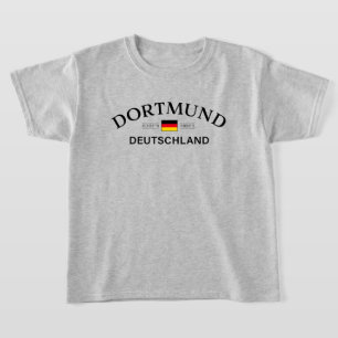 Camiseta Dortmund Deutschland Coordenadas Alemães Crianças