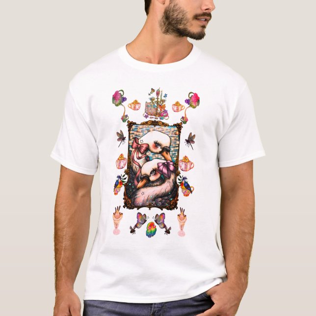 Camiseta dos Amantes de Cisnes (Frente)