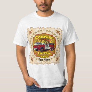 Camiseta dos bombeiros da Courage Firecaminhão