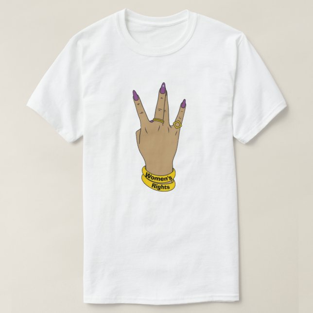Camiseta dos Direitos da Mulher (Frente do Design)