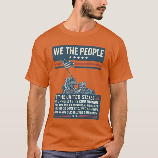 CAMISETA DOS ESTADOS UNIDOS PROTEGERÃO ESTA CONSTITUIÇ (Frente)