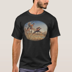Camiseta Dos faisão grande caça no alto - na fazenda