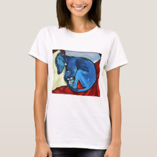Camiseta Dos "filhote de cachorro do Whippet azuis bebés