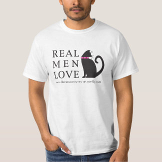 Camiseta Dos gatos reais do amor dos homens de TCMR