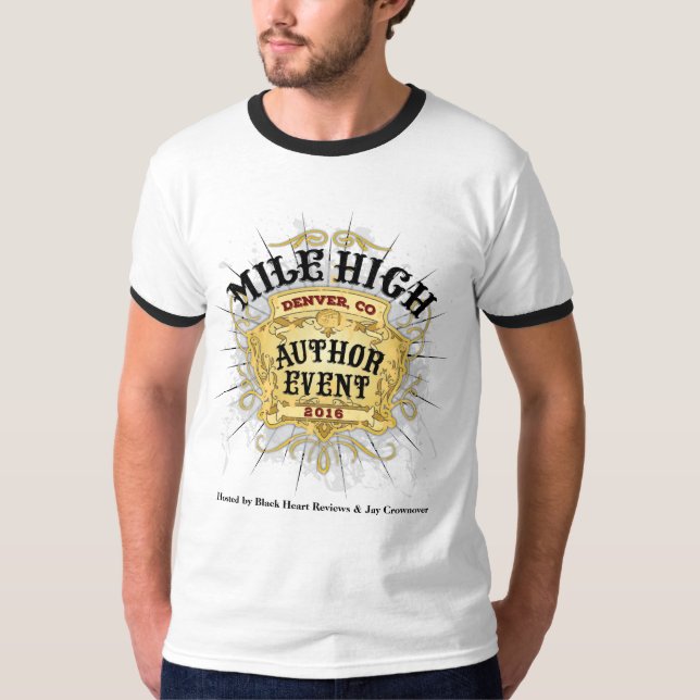 Camiseta Dos homens altos do evento do autor da milha (Frente)