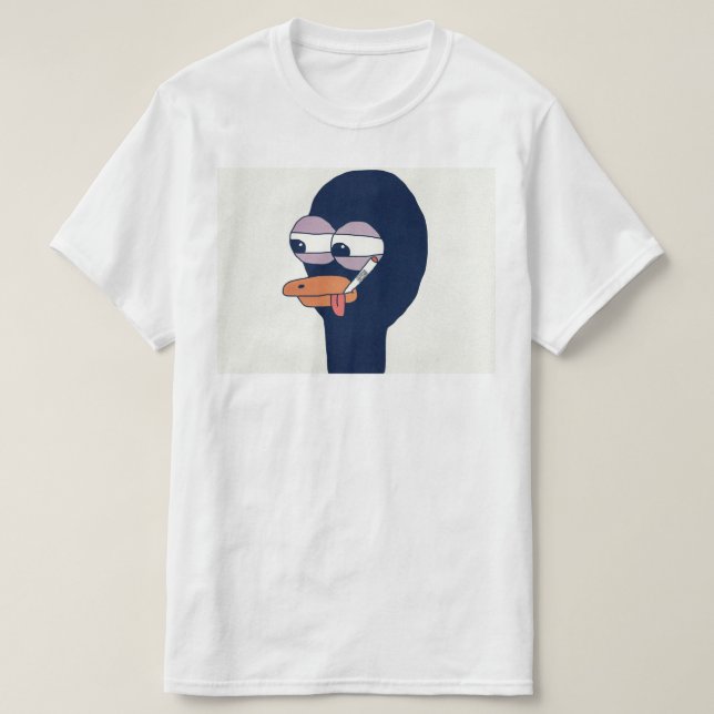 Camiseta Dos homens de fumo do pato de DreamySupply o (Frente do Design)