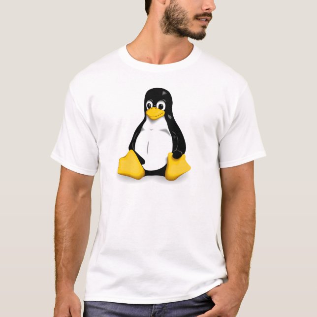 Camiseta dos homens de Linux Tux (Frente)