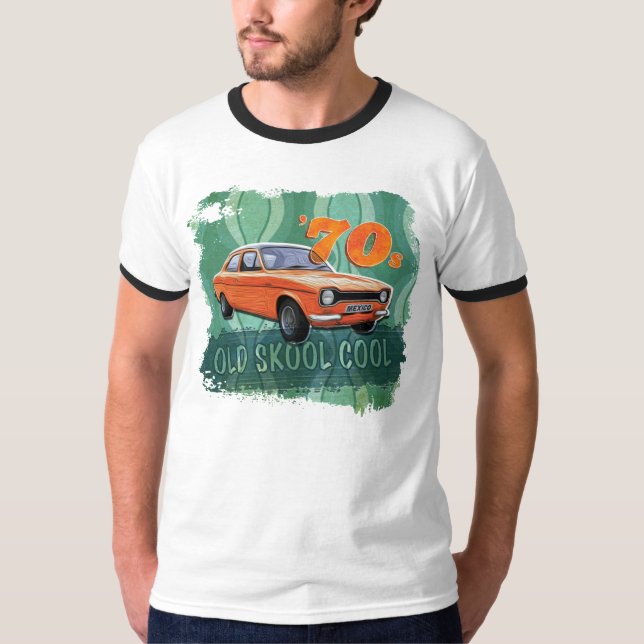 Camiseta Dos homens icónicos do carro dos anos setenta o (Frente)