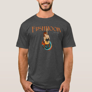Camiseta dos homens - logotipo do Fishhook e da