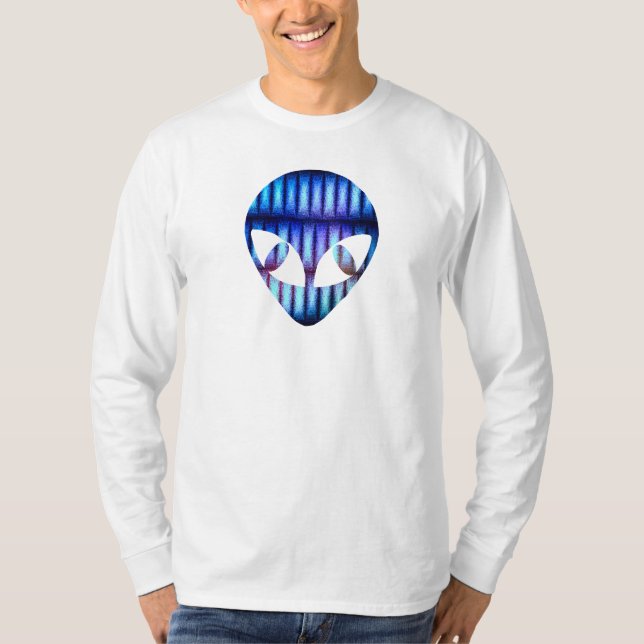 Camiseta Dos homens longos da Capa de Alienware o t-shirt (Frente)