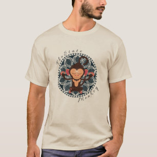 Camiseta Dos homens Meditating do macaco de FloState o
