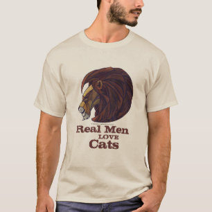 Camiseta Dos homens reais dos gatos do amor dos homens da