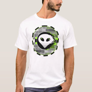 Camiseta Dos homens redondos do t-shirt da tevê da