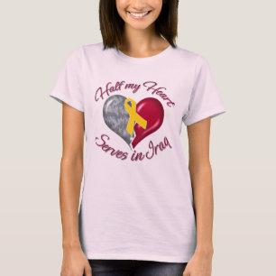 Camiseta Dos meus metade saques do coração em Iraque