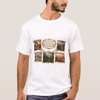 Camiseta dos Mighty Five Parques Nacionais de Utah