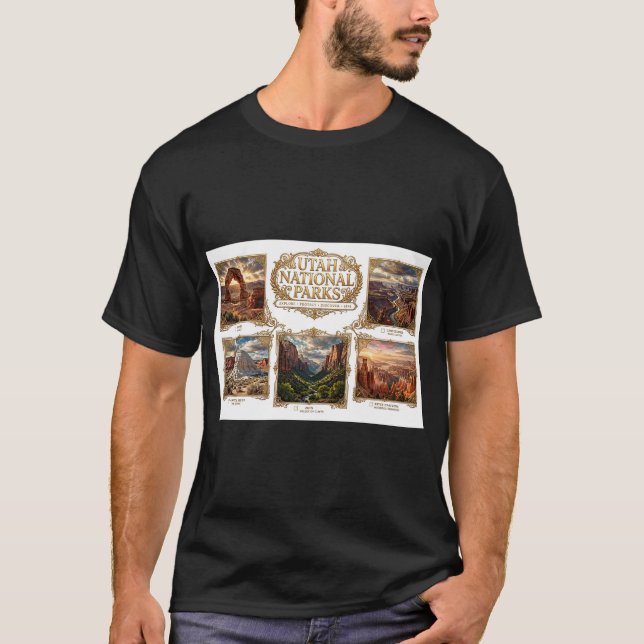 Camiseta dos Mighty Five Parques Nacionais de Utah (Frente)
