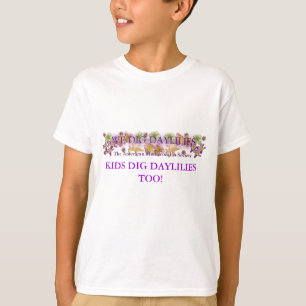 CAMISETA DOS MIÚDOS DA ESCAVAÇÃO DOS HEMEROCALLIS T-SHIR