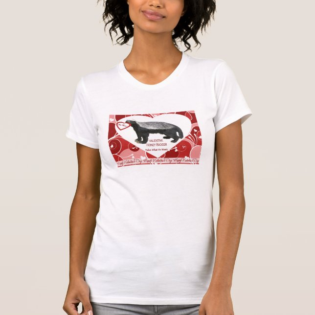 Camiseta dos namorados do texugo de mel (Frente)