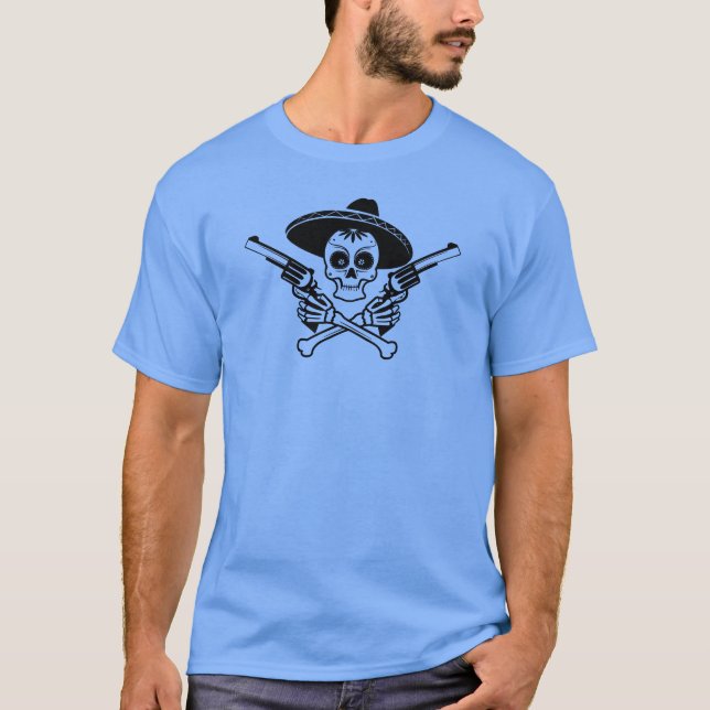 Camiseta Dos Pistoles engraçado (Frente)