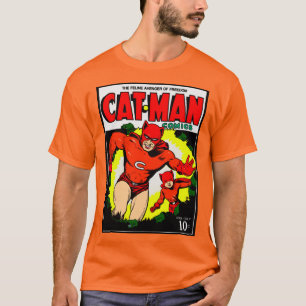Camiseta dos Quadrinhos do CAT-MAN dos anos 40 