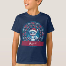 Dot do Urso Kawaii Personalizado de Natal Mandala