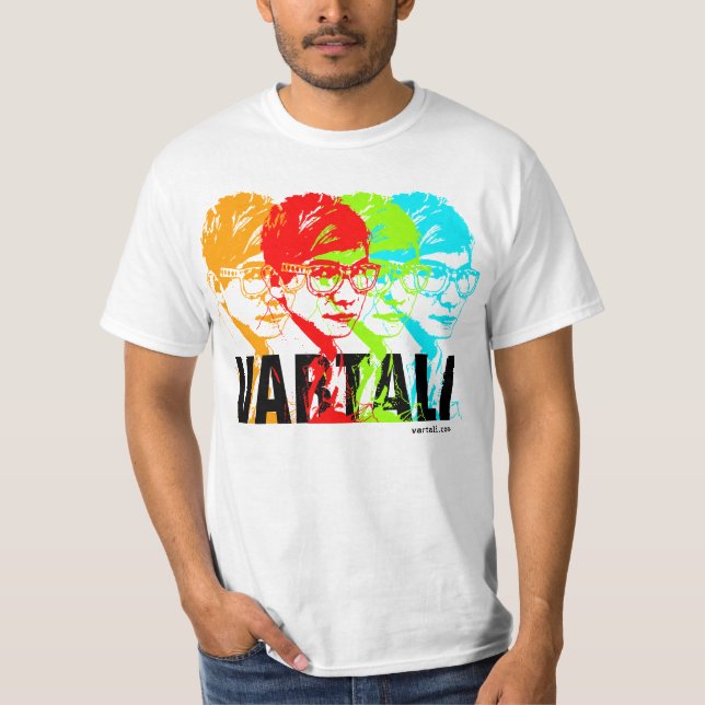 Camiseta Dotcom gráfico 3A do t-shirt da cara da cor (Frente)