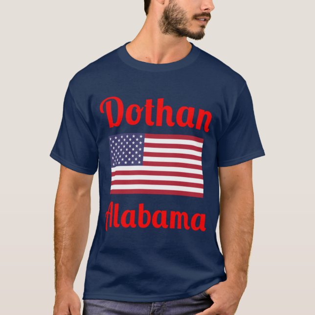Camiseta Dothan Alabama Na moda Impressão1 (Frente)