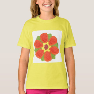 Camiseta Dotty Flower Girls' American Roupa Fine Jersey