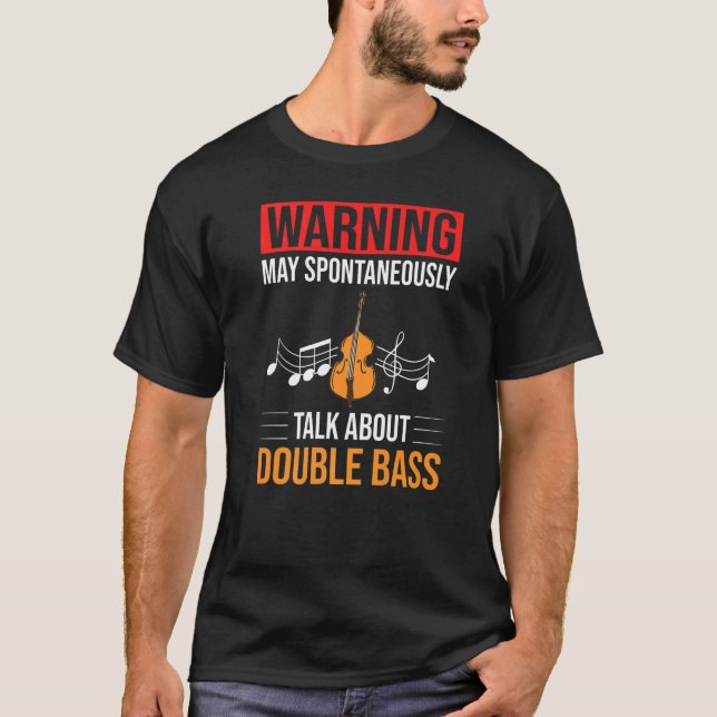 Camiseta Double Bass Music Instrument Player Beginner Lesso (Frente)