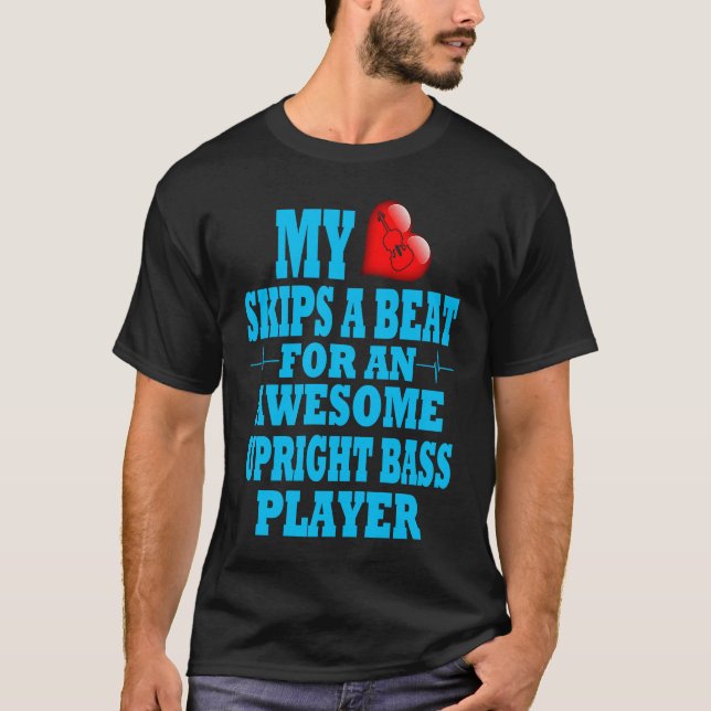 Camiseta Double Bass Player Valentines Upright Bass Loved O (Frente)