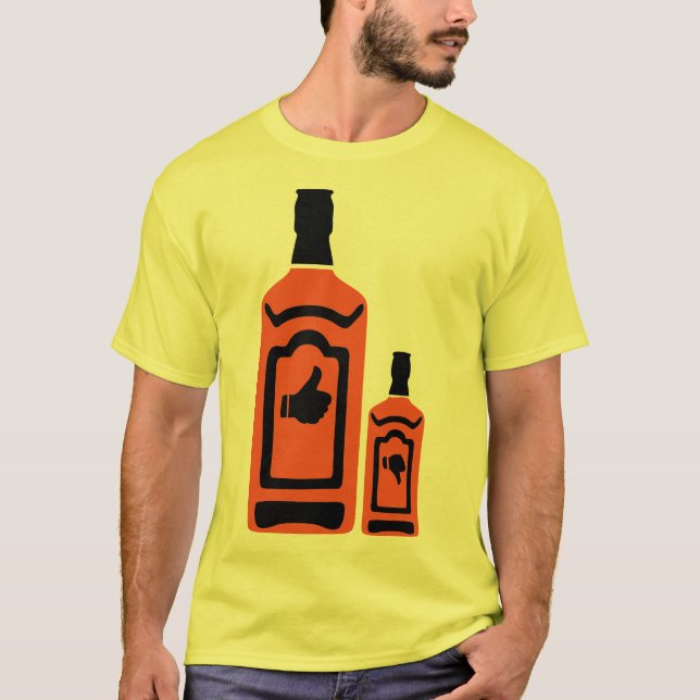 Camiseta double bouteille whisky alcool aime 1110 (Frente)