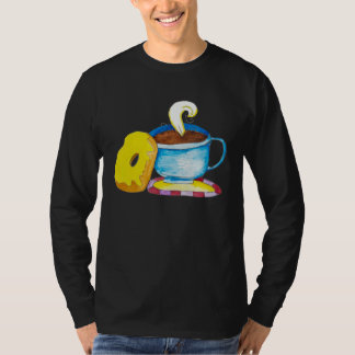 Camiseta Doughnut and a Coffee Hand Drawn