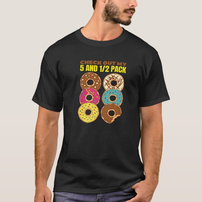 Camiseta Doughnut Check My 5 And 12 Pack Doughnut Eati (Frente)